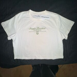 Sergio Tacchini White Sportivo Crop Top